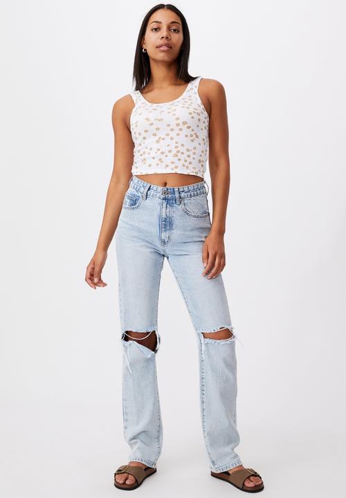 Cotton On - Little sister pointelle tank - white 