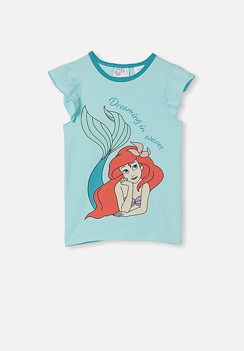 Cotton On - Stacey short sleeve flutter pyjama set - blue