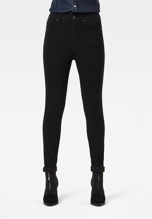 G-STAR - Lynn mid super skinny - pitch black