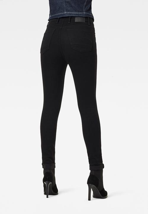 G-STAR - Lynn mid super skinny - pitch black