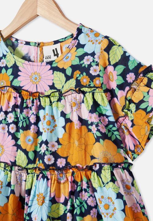 Cotton On - Frede short sleeve frill top - retro floral