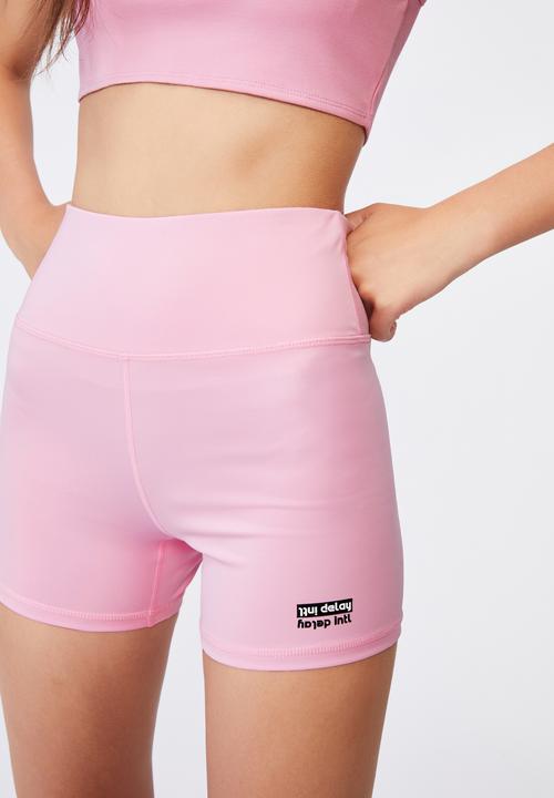 Factorie - Cheeky elevated high waisted bike short - pink