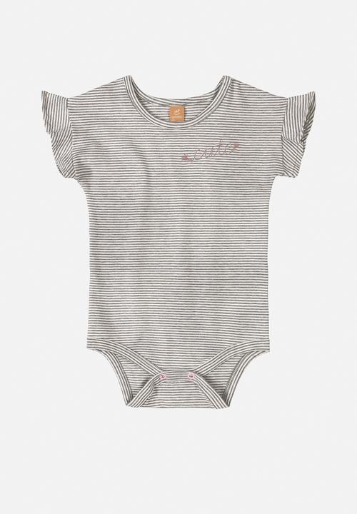UP Baby - Bodysuit and jumpsuit set - grey & pink