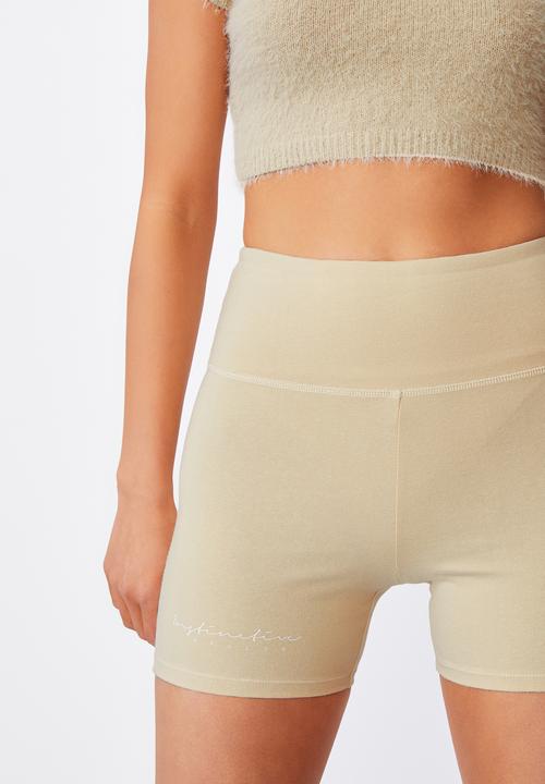 Factorie - Cheeky high waisted printed bike short - fog