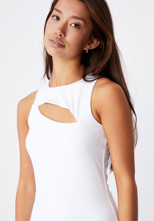 Factorie - Cut out bodycon dress - white