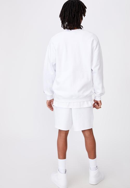 Factorie - Smiley os graphic crew - white
