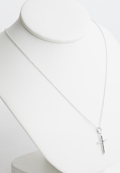Superbalist - Sterling silver cross pendant necklace - silver