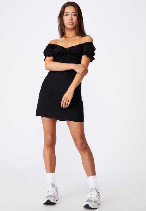 Factorie - Off shoulder dress - black