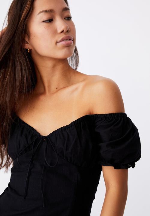 Factorie - Off shoulder dress - black