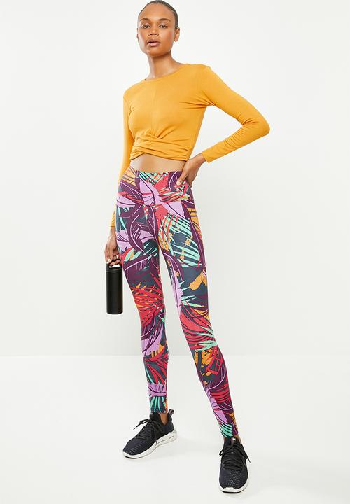 Fitgymwear - Twister long sleeve top - mustard