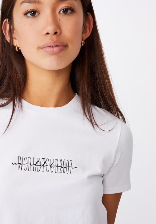 Factorie - Fitted graphic t shirt - white