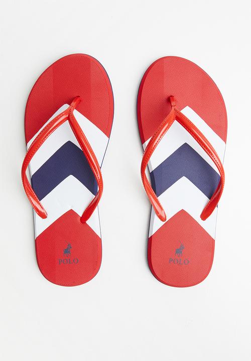 POLO - Emily chevron flip flop - red