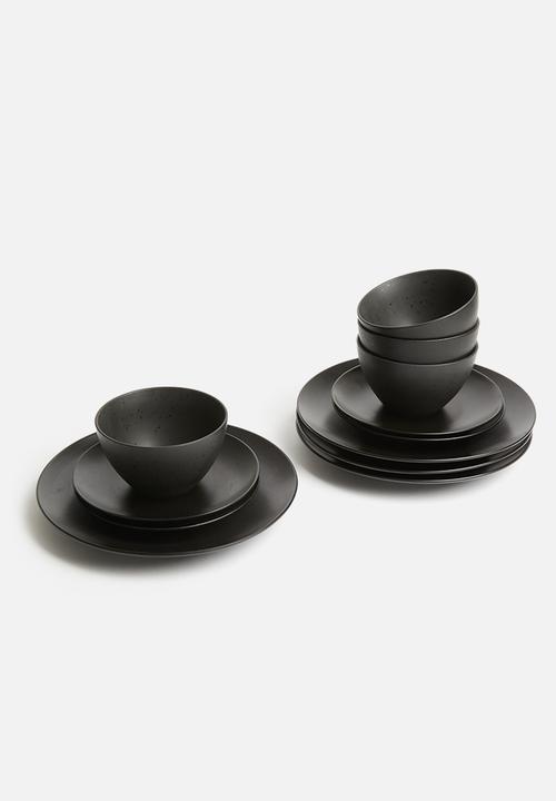 Sixth Floor - Studio side plate set of 4 - black