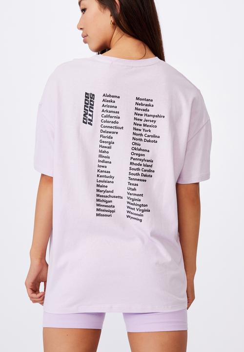 Factorie - Super relaxed graphic tee - lilac