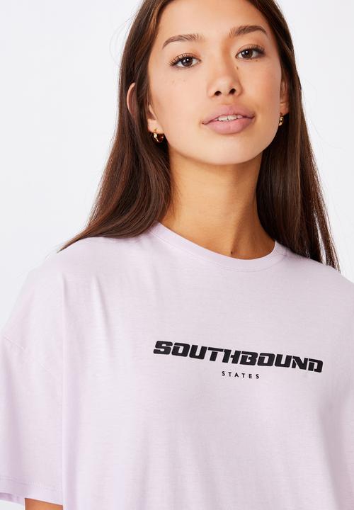Factorie - Super relaxed graphic tee - lilac