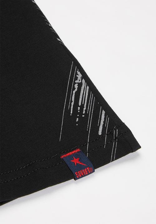 SOVIET - Crew neck fashion print tee - black