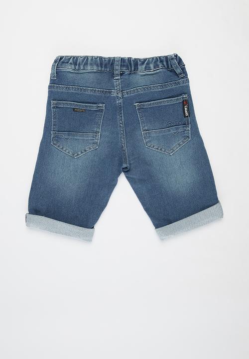 SOVIET - Boys denim short - blue