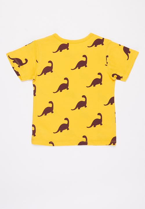 Pop Candy - Boys dino print tee - yellow