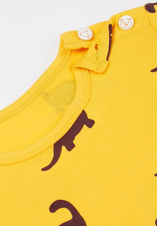 Pop Candy - Boys dino print tee - yellow