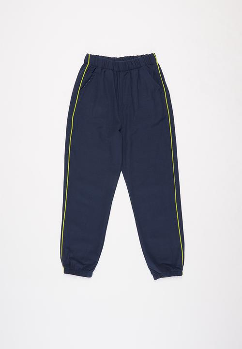 boys navy trackpants