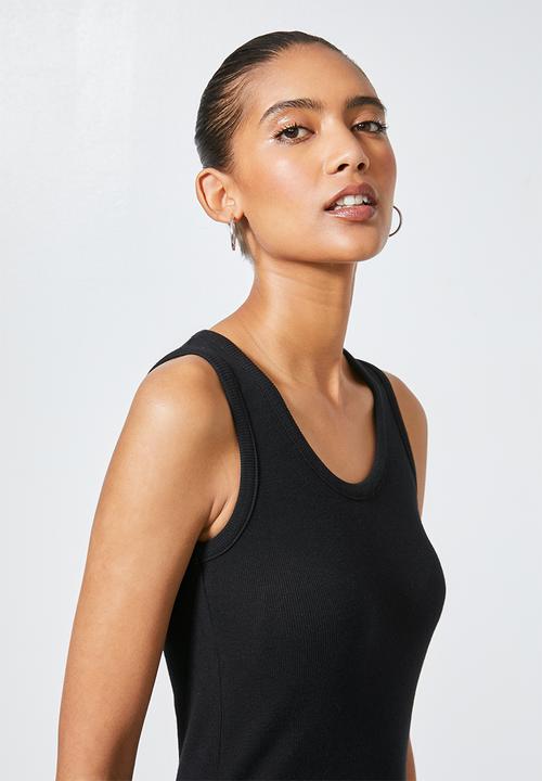 Superbalist - 2Pack scoopneck rib vest - black & khaki
