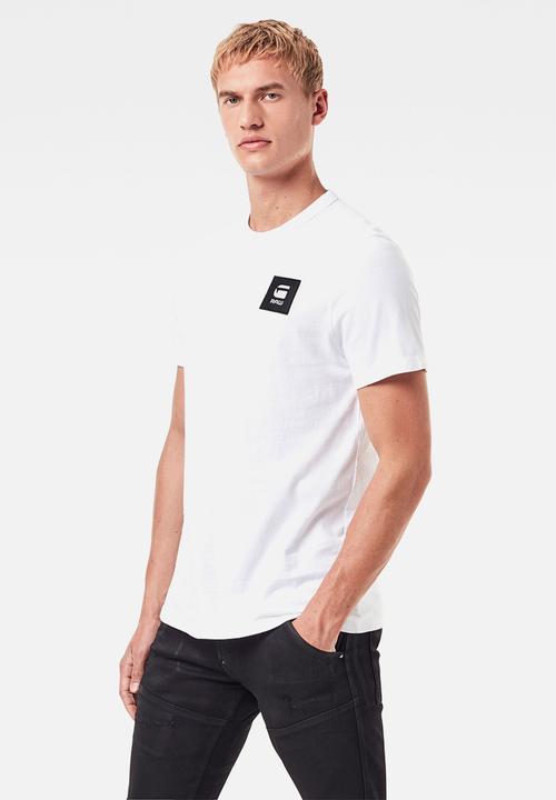 G-STAR - Badge logo+ r short sleeve tee - white