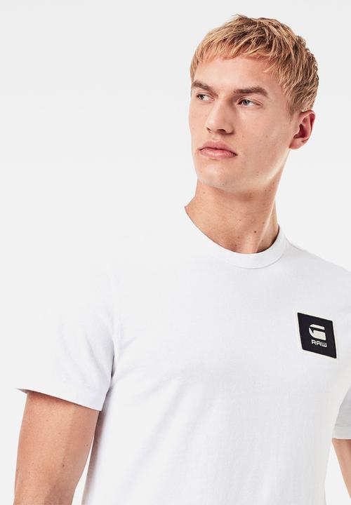 G-STAR - Badge logo+ r short sleeve tee - white