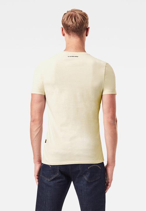 G-STAR - Originals label logo slim r short sleeve tee - whitebait