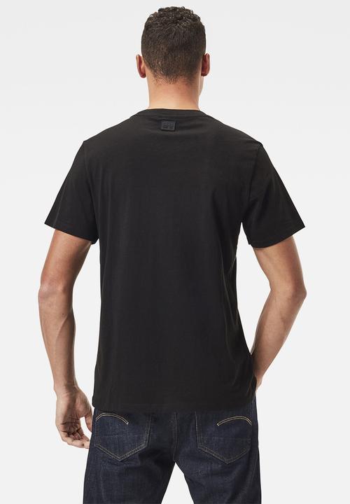 G-STAR - 3D no.1 logo+ r short sleeve tee - black