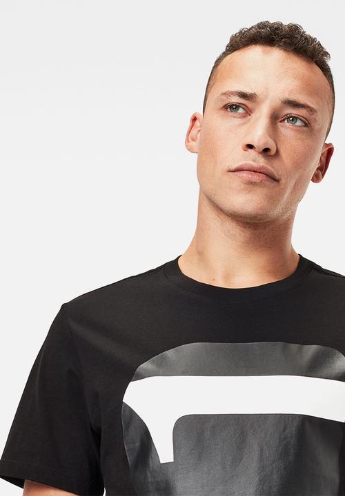 G-STAR - 3D no.1 logo+ r short sleeve tee - black