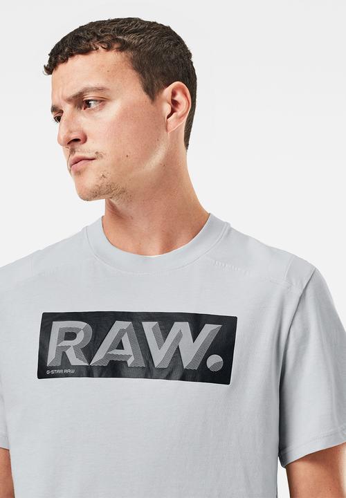 G-STAR - Reinforced reflective raw. logo+ r short sleeve - grey