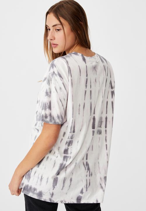 Cotton On - The oversized dad tee - soft frosty lilac tie dye
