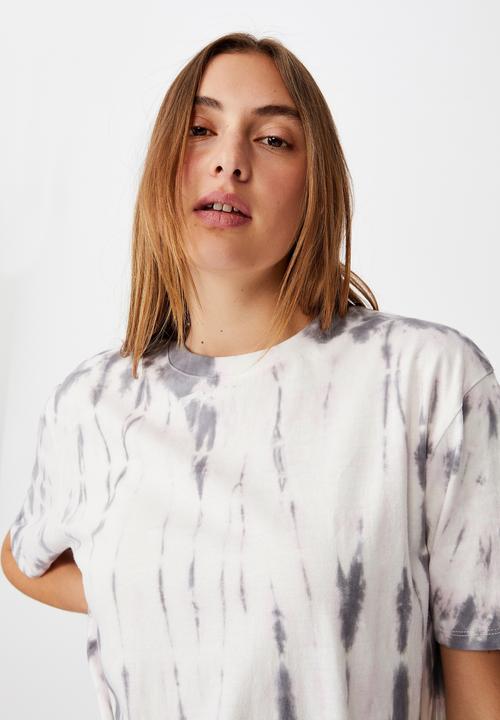 Cotton On - The oversized dad tee - soft frosty lilac tie dye
