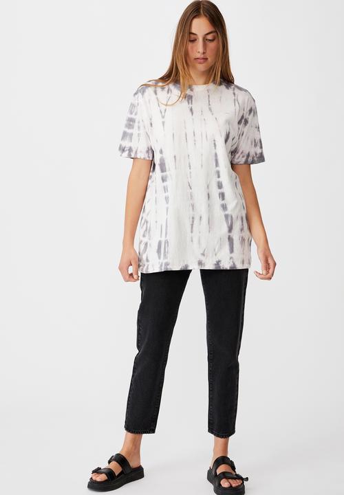 Cotton On - The oversized dad tee - soft frosty lilac tie dye
