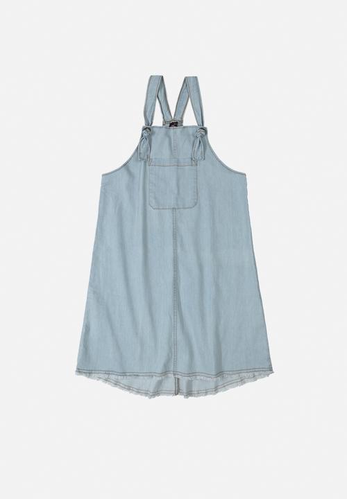 Gloss - Denim pinafore dress - light blue
