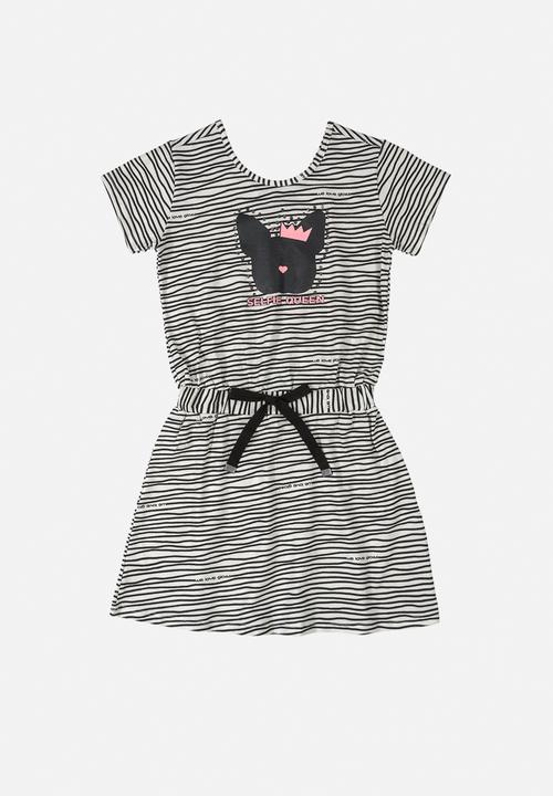 Gloss - Stripe jersey dress - grey