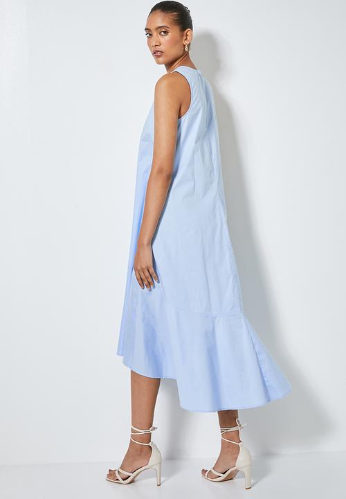 Superbalist - Cotton trapeze midi - blue
