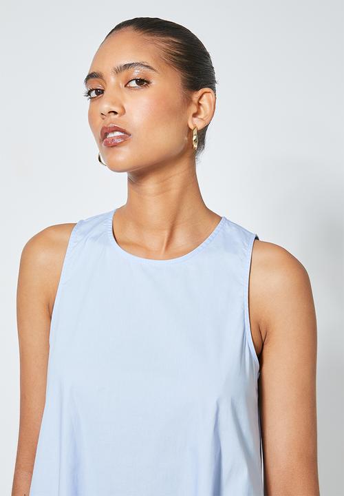 Superbalist - Cotton trapeze midi - blue
