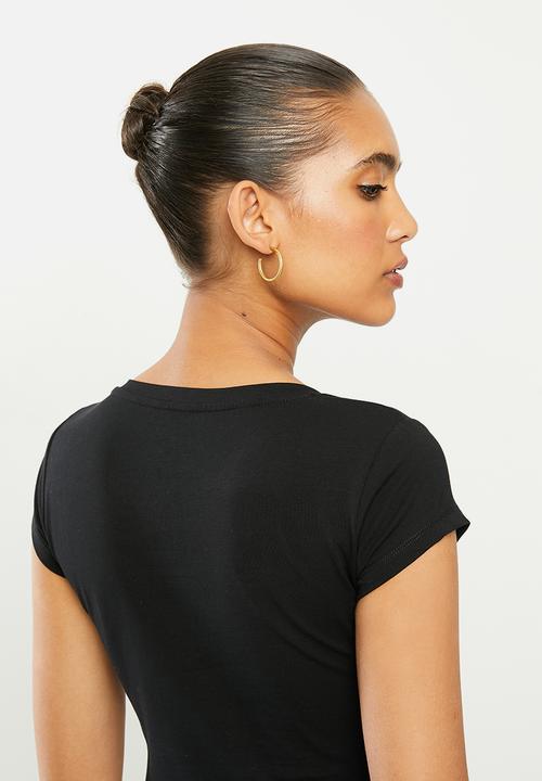 SISSY BOY - Paray: one up tee with mixed logo - black
