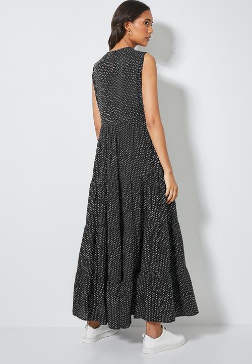 Superbalist - Sleeveless tiered dress - black
