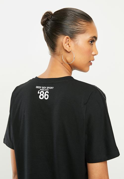 SISSY BOY - Oversized logo tee - black