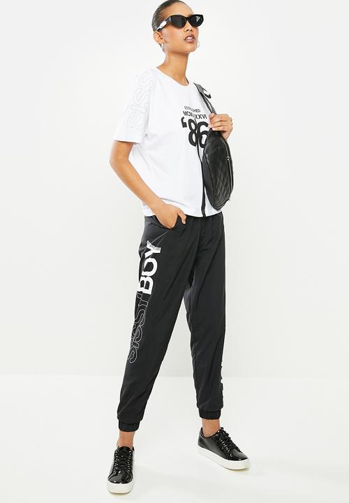 SISSY BOY - Oversized logo tee - white