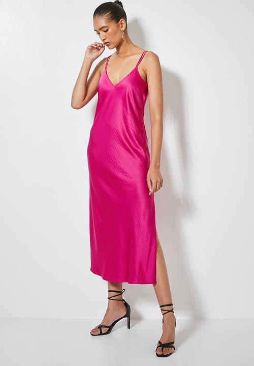 Superbalist - Satin slip dress - pink
