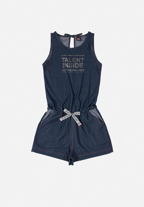 Gloss - Denim jersey romper - dark blue