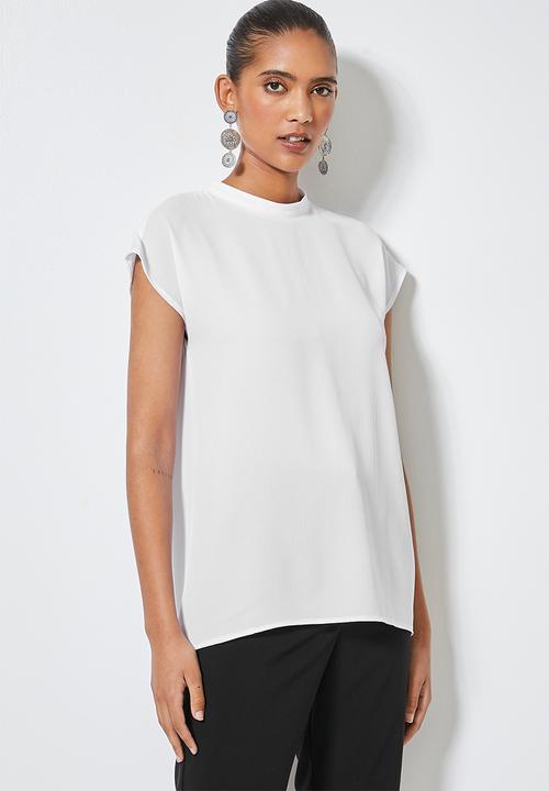 Superbalist - Grown on sleeve longline shell - white
