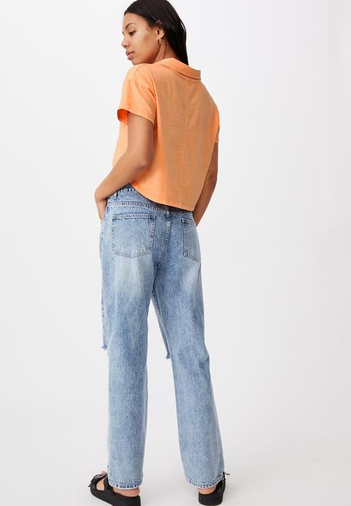 Cotton On - Ryan short sleeve polo - washed melon