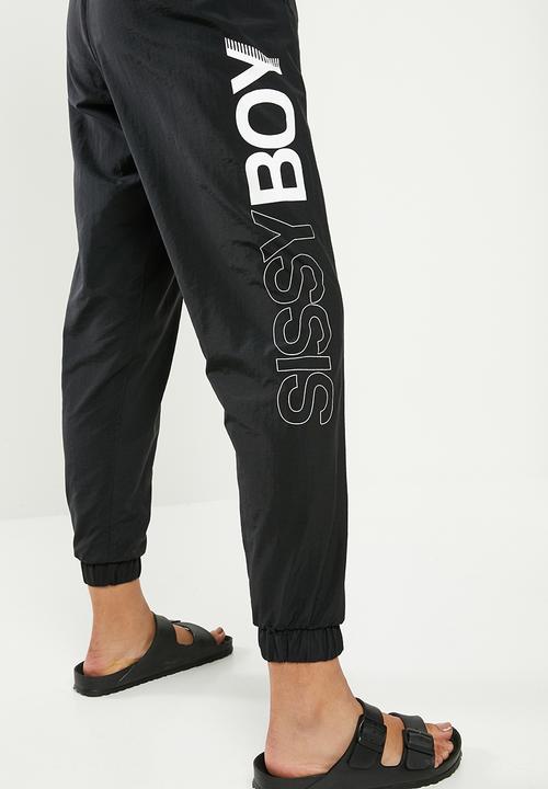 SISSY BOY - Lightweight branded track pant - black