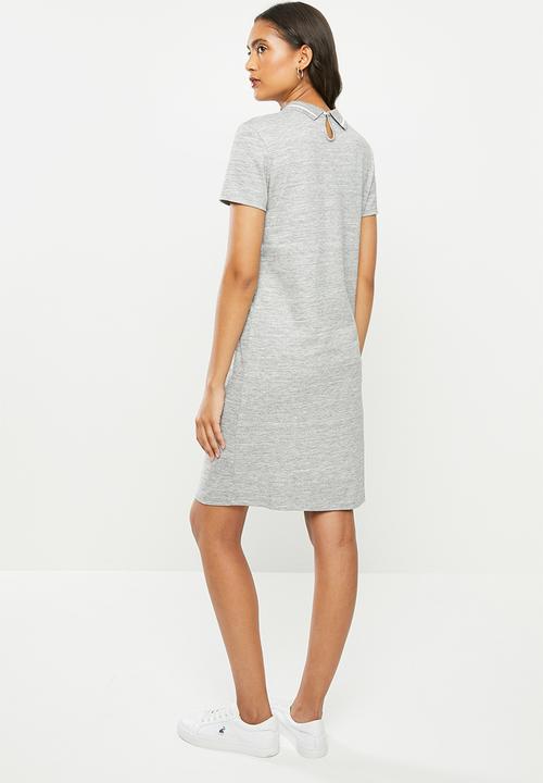 POLO - Bella short sleeve stretch golfer dress - grey 