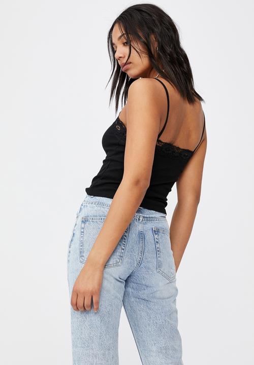 Cotton On - Loui lace cami - black