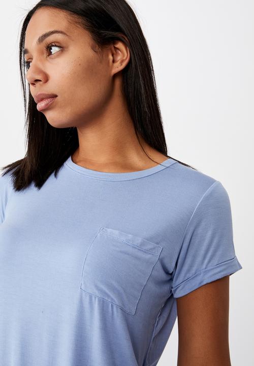 Cotton On - Kathleen short sleeve top - vintage blue